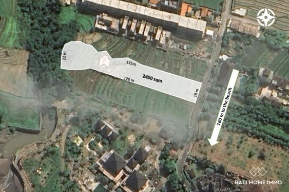 Image 2 from 24.5 are street front land for sale leasehold walking distance to Cemagi Beach