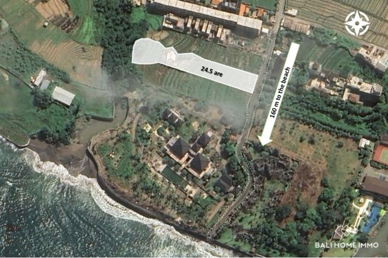 Image 1 from 24.5 are street front land for sale leasehold walking distance to Cemagi Beach