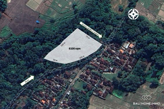 Image 1 from 61 are tanah berpemandangan sungai dijual hak milik di Kaba Kaba