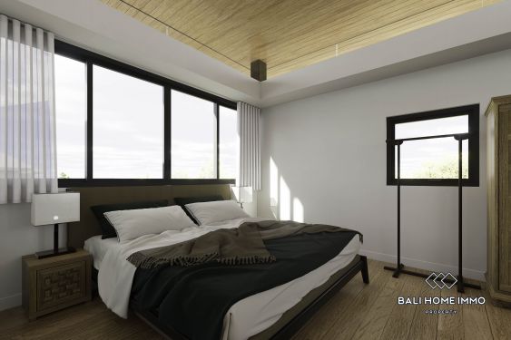 Image 3 from Villa minimaliste d'une chambre avec vue sur l'océan, sur plan, à vendre à Pandawa